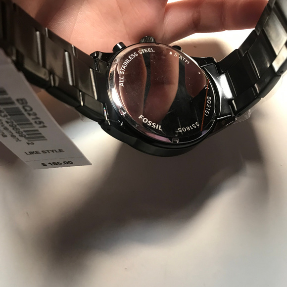 Flynn Chronograph Black Stainless Steel Watch - Picture 4 of 4